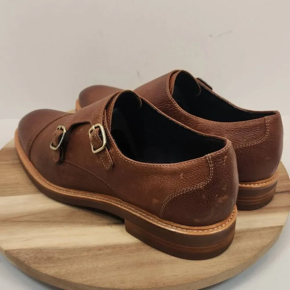 Gordon Rush Caden Monk Strap Men's Dress Shoes Leather Size 9 Brown